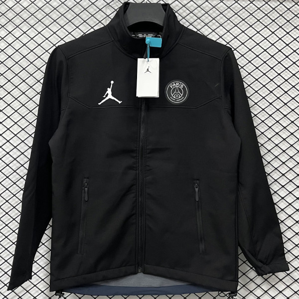 2026/27 PSG Jordan Black Outdoor Jacket #立领RK901  不带帽