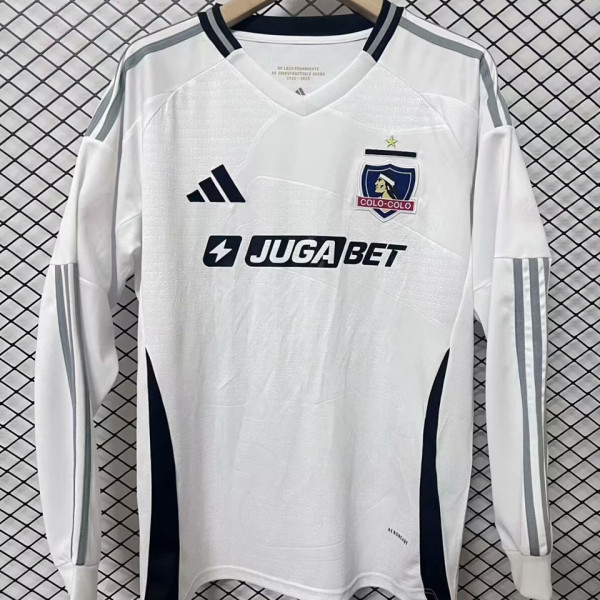 2025/26 Colo-Colo Home White Long Sleeve Soccer Jersey