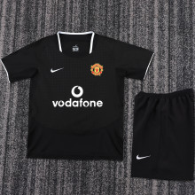 2003/2005 M Utd Away Black Retro Kids Soccer Jersey