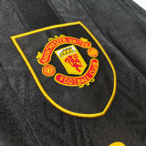 1993/94 M Utd Away Black Long Sleeve Retro Soccer Jersey