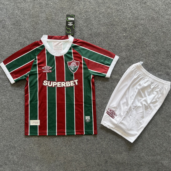 2025/26 Fluminense Home Kids Soccer Jersey