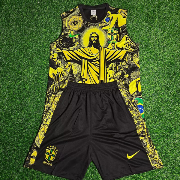 2025 Brazil Vest Training Kids Jersey  童装