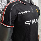 1998/99 M Utd Black Retro Soccer Jersey