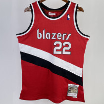1983/84 Trail Blazers DREXLER #22 Red  Retro NBA Jerseys 热压