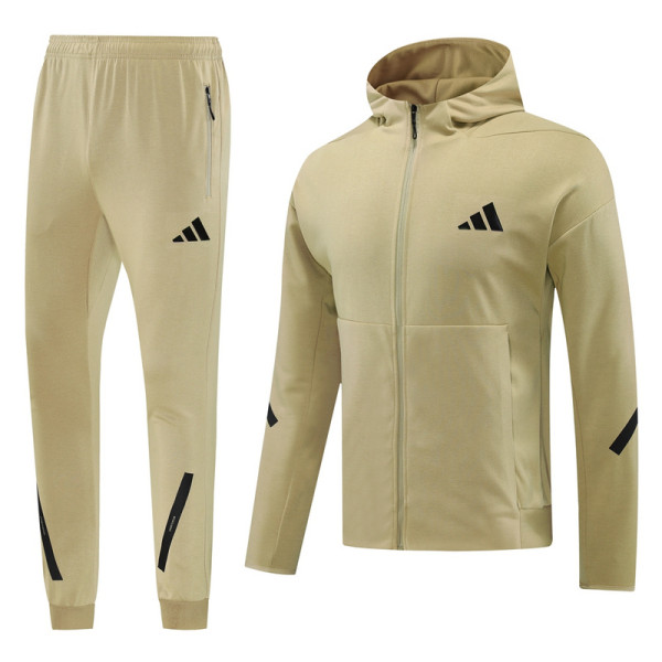 2025 AD~ Khaki Zipper Jacket Tracksuit