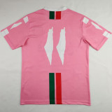 2024 Palestine Pink Fans Soccer Jersey 胸前阿拉伯文