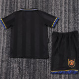 1993/1995 M Utd Black Retro Kids Soccer Jersey