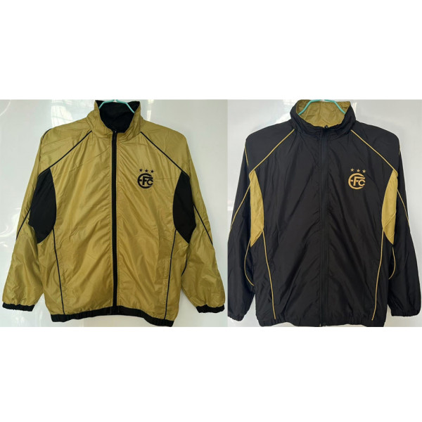 2025/26 EQUIPOFC Gold And Black Reversible Windbreaker 双面不带AD