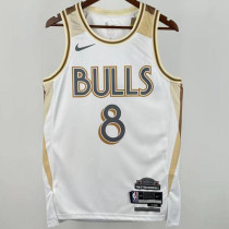 2025/26 Bulls LAVINE #8 White City Edition NBA Jerseys