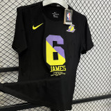 2025 Lakers JAMES #6 Black High Quality Casual T-Shirt  T190