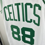 Celtics QUETA #88 White Kids NBA Jersey 热压
