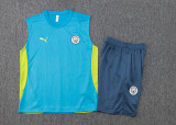 2025/26 Man City Blue Vest Training Jersey(A Set)