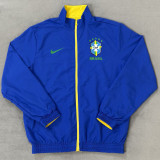 2026 Brazil Yellow And Blue Reversible Windbreaker 双面