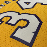 1999/00 Lakers ONEAL #34 Yellow Retro NBA Jerseys 热压