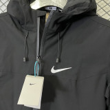 2025 NK Cotton Thickened Warm Black Outdoor Jacket #A801加棉冲锋衣