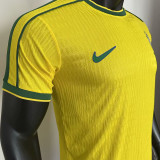1998 Brazil Home Yellow Retro Player Version Soccer Jersey 球员版