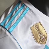 2017/18 RM Home White Retro Player Version Soccer Jersey 球员版带胸前章