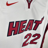 2024/25 Miami Heat BUTLER #22 White Kids NBA Jersey
