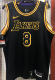 LA Lakers Before #8 After Bryant  #24 Black Snake NBA Jerseys Hot Pressed前8后24
