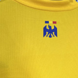 2023/24 Romania Home Yellow Fans Soccer Jersey