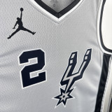 2021 Spurs LEONARD #2 Grey NBA Jerseys