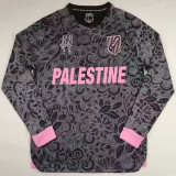 2024/25 Palestine Black Long Sleeve Soccer Jersey 英文