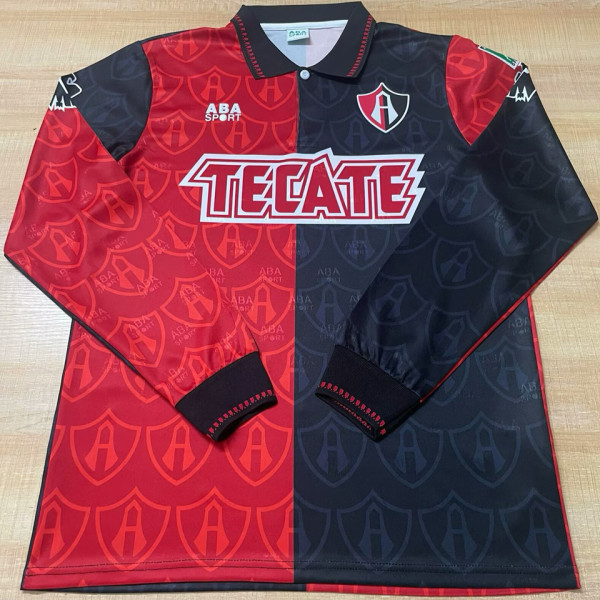 1994/95 Atlas Home Red Black Retro Long Sleeve Soccer Jersey