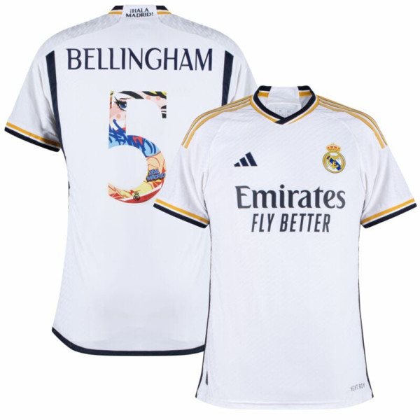 BELLINGHAM #5 RM 1:1 Quality Home Fans Jersey 2023/24 彩色字体 ★★
