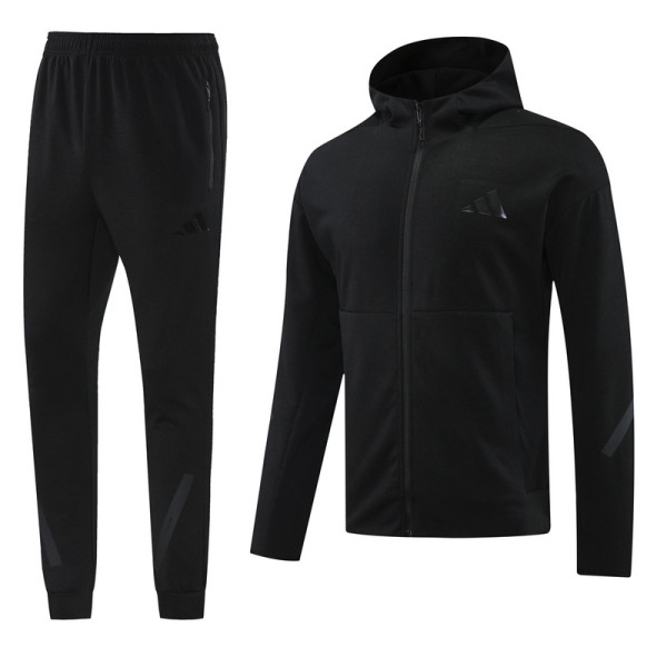 2025 AD~ Black Zipper Jacket Tracksuit