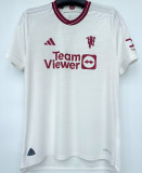 2023/24 M Utd Third White Player Version Soccer Jersey 白色三边