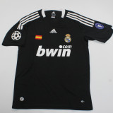 2008/09 RM Away Black Retro Long Sleeve Soccer Jersey