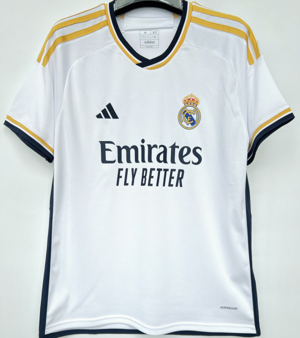 2023/24 RM 1:1 Quality Home White Fans Soccer Jersey