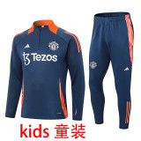 2025 M Utd Sapphire Blue Kids Sweater Tracksuit