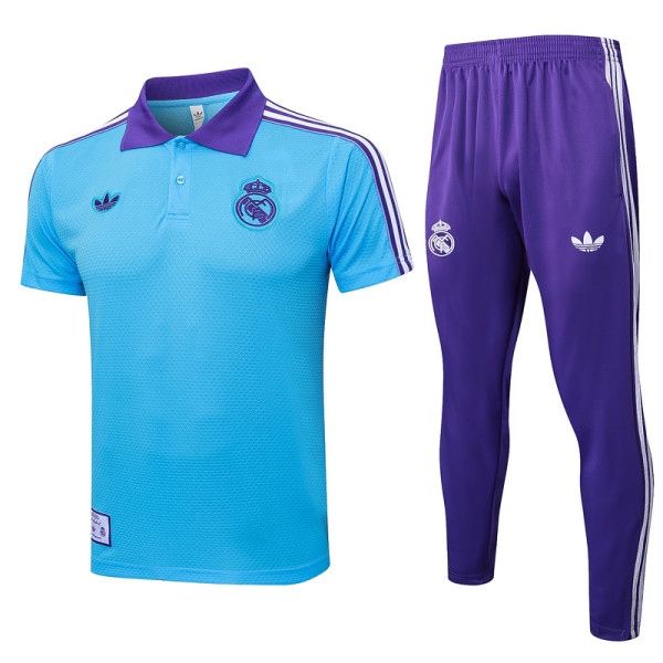 2025/26 RM Light Blue POLO Retro Sweater Tracksuit
