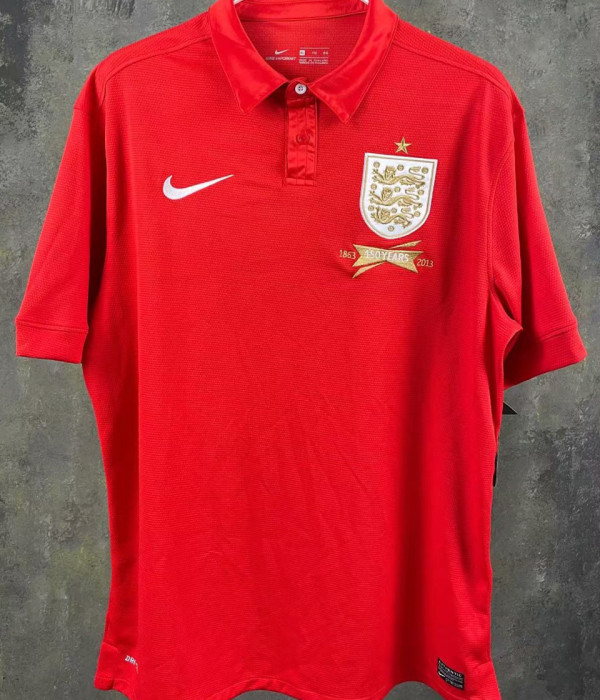 2013 England 150th Anniversary Red Retro Soccer Jersey