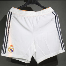 2013/2014 RM Home White Retro Player Version Shorts Pants 球员版