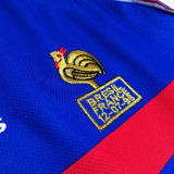 1998 France Home Long Sleeve Retro Soccer Jersey