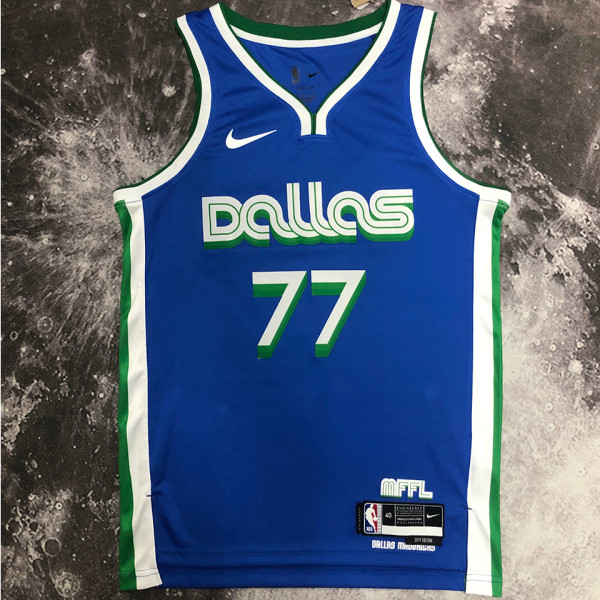Mavericks DONCIC #77  Blue City Edition NBA Jerseys