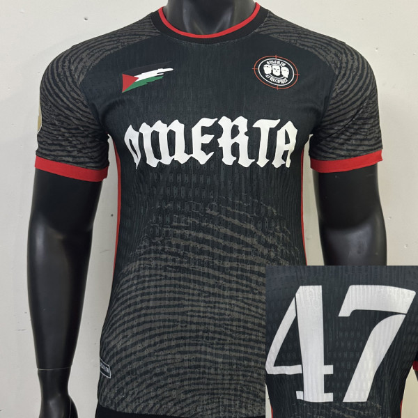 2025/26 Omerta #47 Black Player Version Soccer Jersey