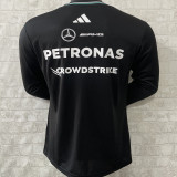 2025 Mercedes AMG Petronas F1 Black Long Sleeve Team T-Shirt