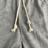 2024/25 Nk~ Grey Pure Cotton Sports Trousers Zipper style