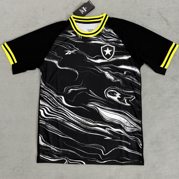 2024/25 Botafogo 4Th  Black Fans Soccer Jersey 胸前无广告