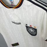1996 Germany Home White Retro Soccer Jersey