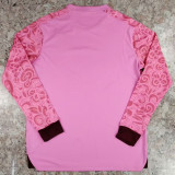 2024/25 Palestine Pink Long Sleeve Soccer Jersey 阿拉伯文