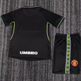 1998/1999 M Utd Away Black UCL Version Retro Kids Soccer Jersey