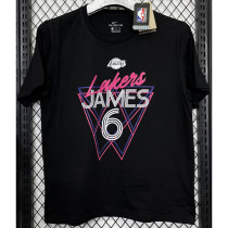2025 Lakers JAMES #6 Black High Quality Casual T-Shirt  T163