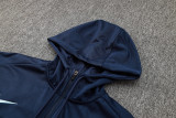 2025 France Sapphire Blue Hoody Zipper Jacket