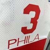2003/04 76ers IVERSON #3 Red White Retro NBA Jerseys 热压