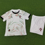2025/26 Portugal Away White Player Version Kids Jersey 球员版童装