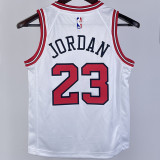 Bulls JORDAN #23 White Kids NBA Jersey 热压